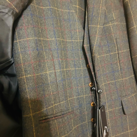Classic Men's Plaid Blazer 42R - Picture 2 of 9